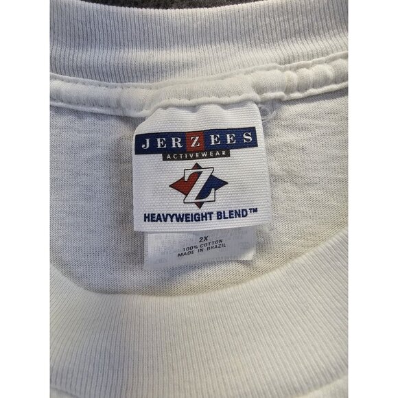 Route 66 Texaco 1957 Chevy Bel Air Shirt Mens 2XL White Jerzees Heavyweight - Picture 5 of 8